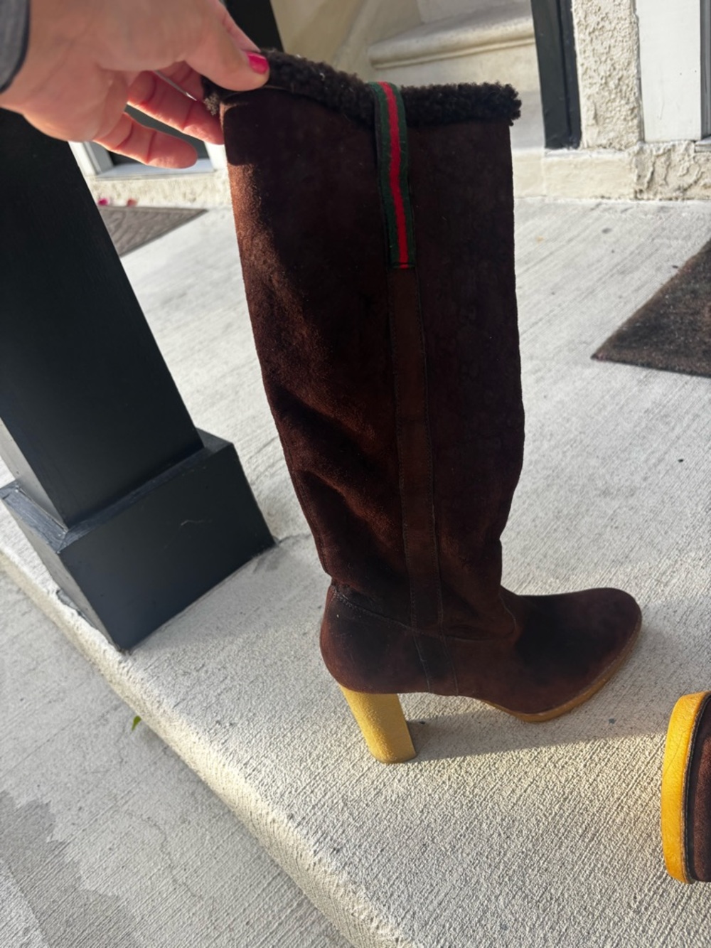 Guccissima suede boots